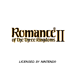 Romance of the Three Kingdoms II Title Screen